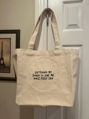 JZD Bad Bunny “Feliz Era” Canvas Tote Bag 🫶🐰♥️